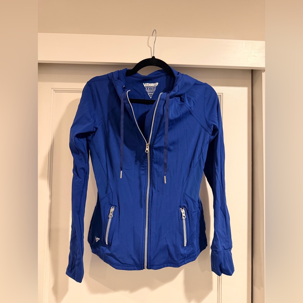 EUC VShred Women's Weightless Jacket in Royal Blue Zip-Up Hoodie Size Medium